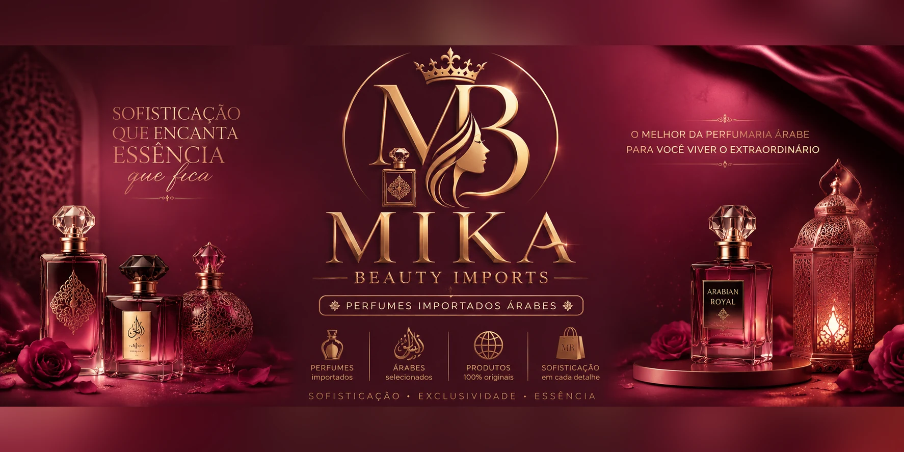 Mika Beauty Imports — perfumes importados árabes. Sofisticação, exclusividade e essência.